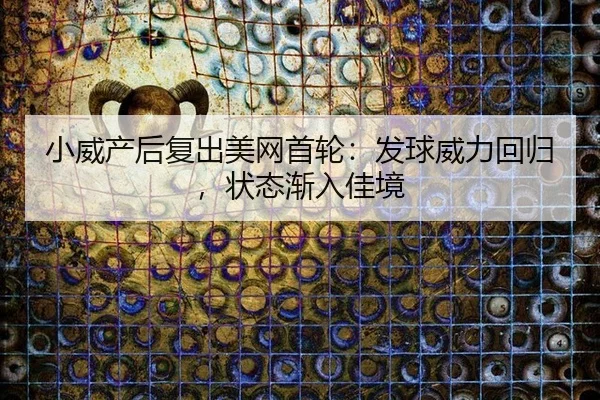 小威产后复出美网首轮：发球威力回归，状态渐入佳境